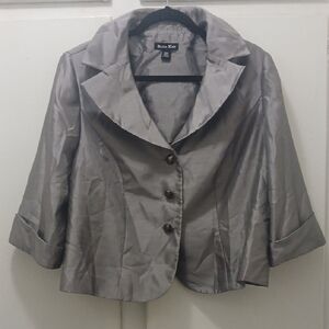Dana Kay Women's Silver Blazer Jacket